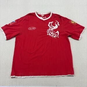 Vintage Bosco Sport Russian national team Russia Soccer T-shirt XL Red 90's y2k